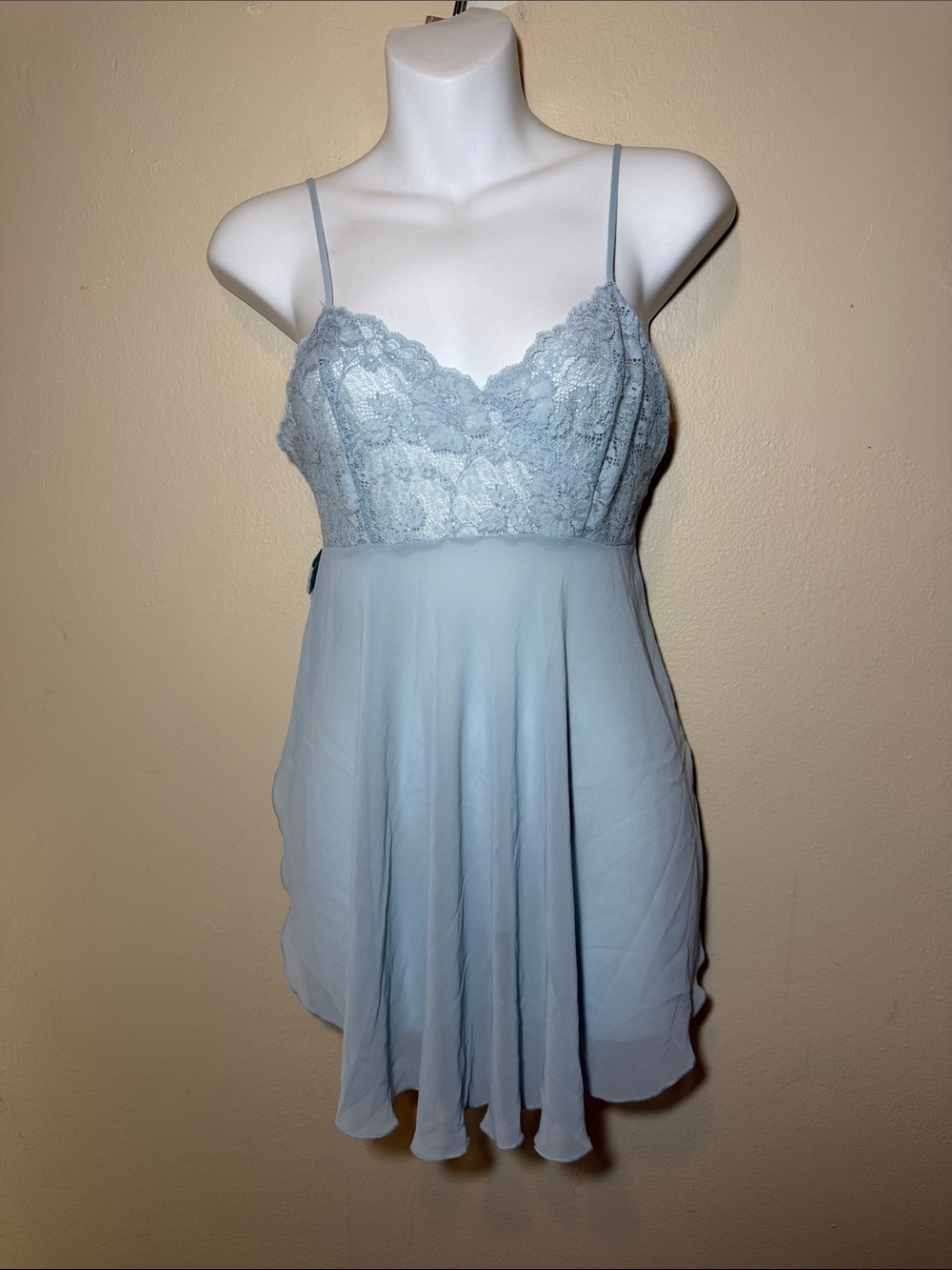 Victoria's Secret Light Blue Lace Chemise